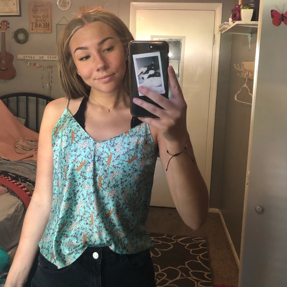 Satin tank top